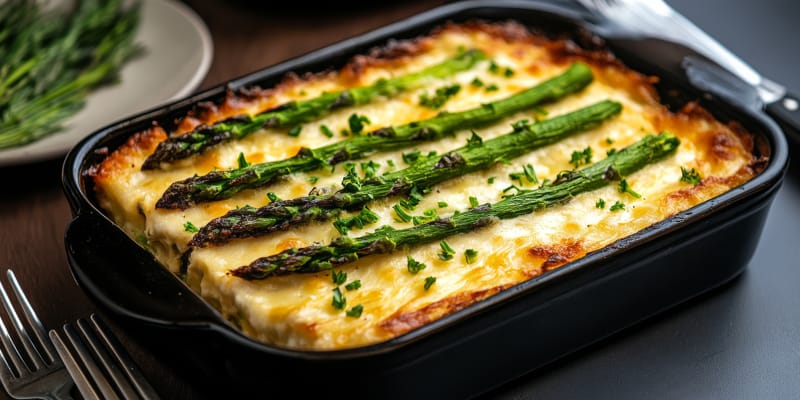 Le lasagne con asparagi e besciamella fanno subito primavera: Deliziosa lasagna italiana fatta in casa con pomodori freschi…